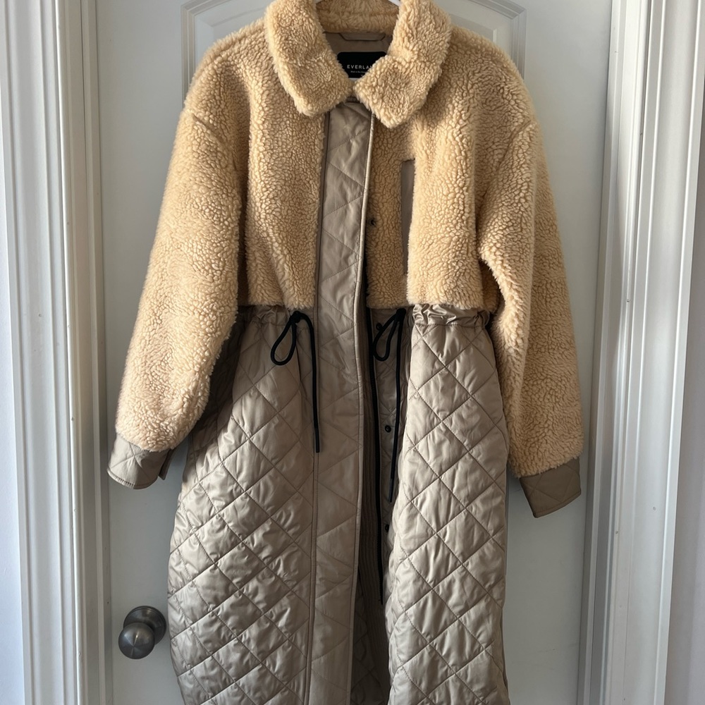 Everlane Sherpa Quilted Coat